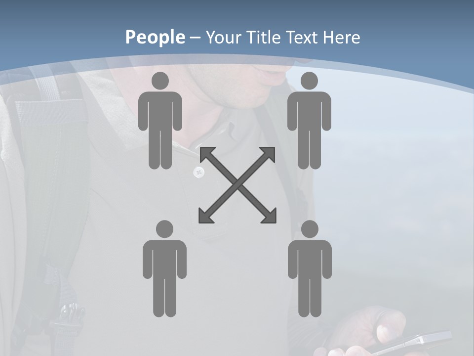 Mobile Man Green PowerPoint Template