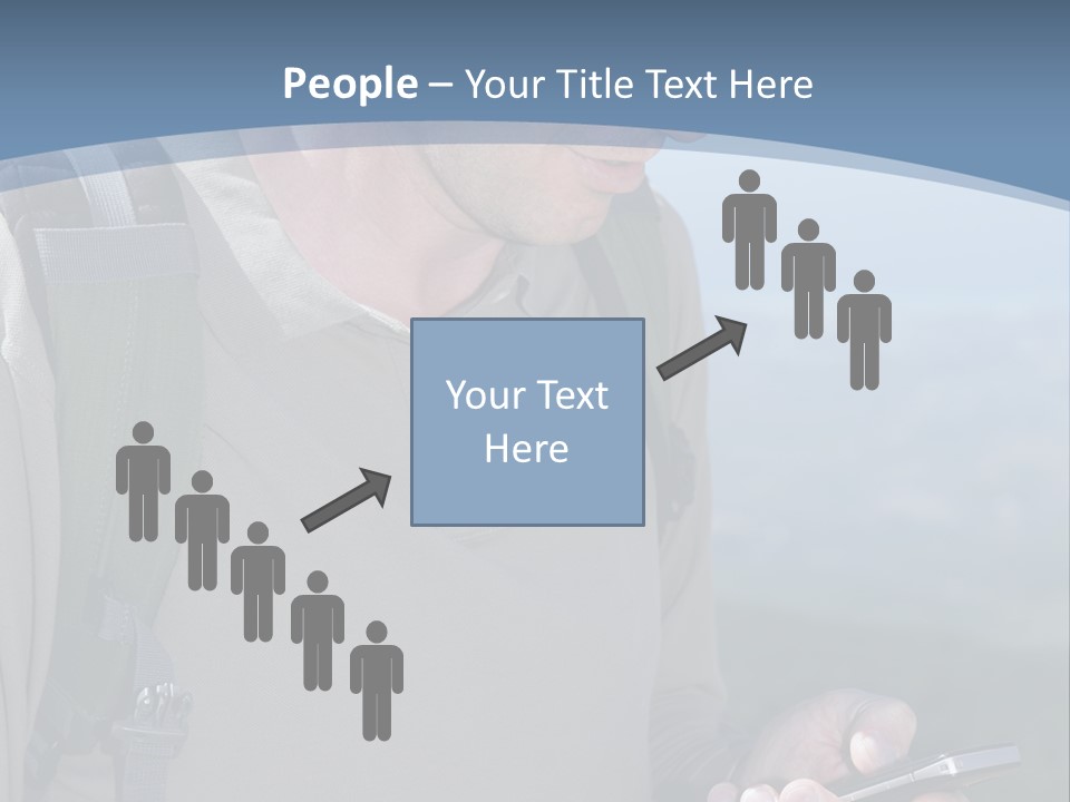 Mobile Man Green PowerPoint Template