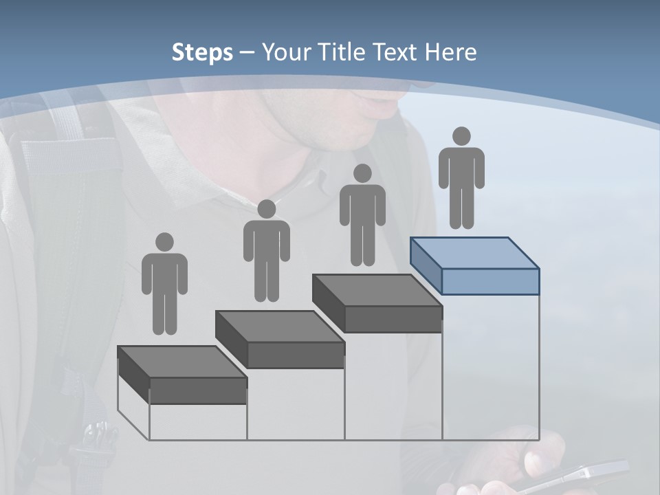 Mobile Man Green PowerPoint Template