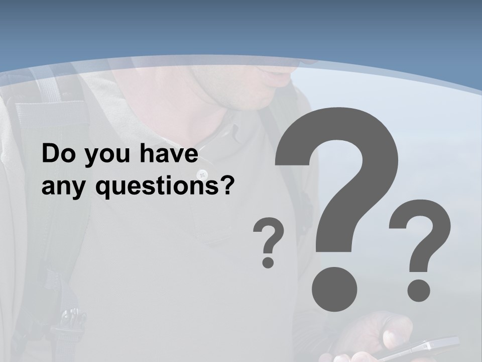 Mobile Man Green PowerPoint Template