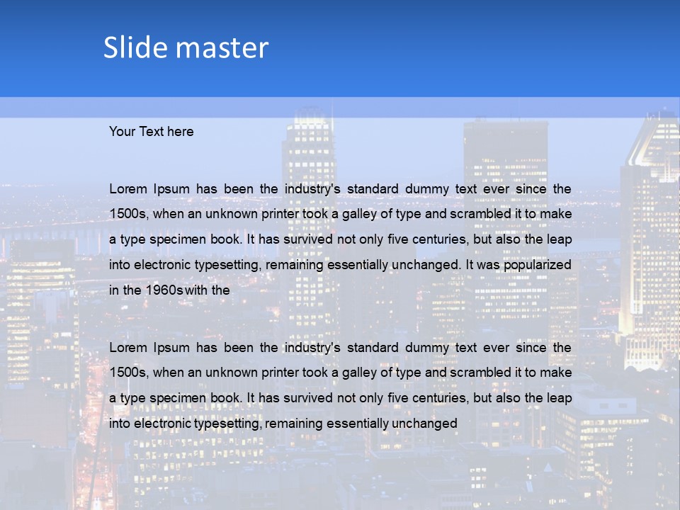 Urban View Street PowerPoint Template