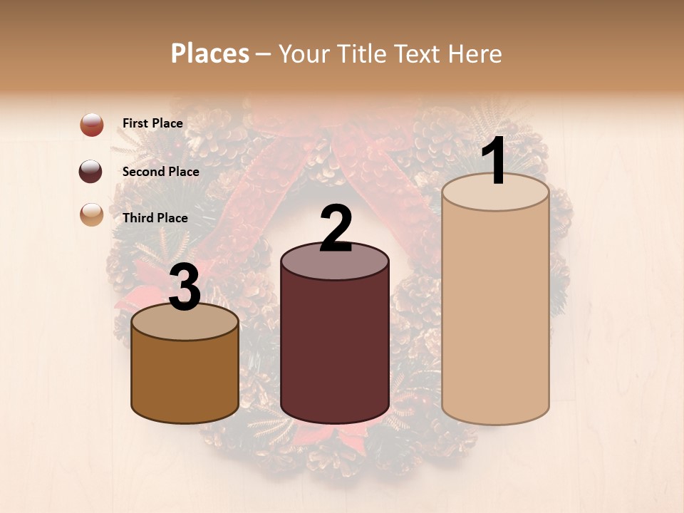 Gold Ball Wood PowerPoint Template