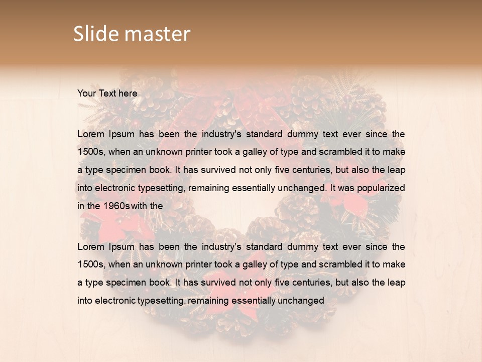 Gold Ball Wood PowerPoint Template