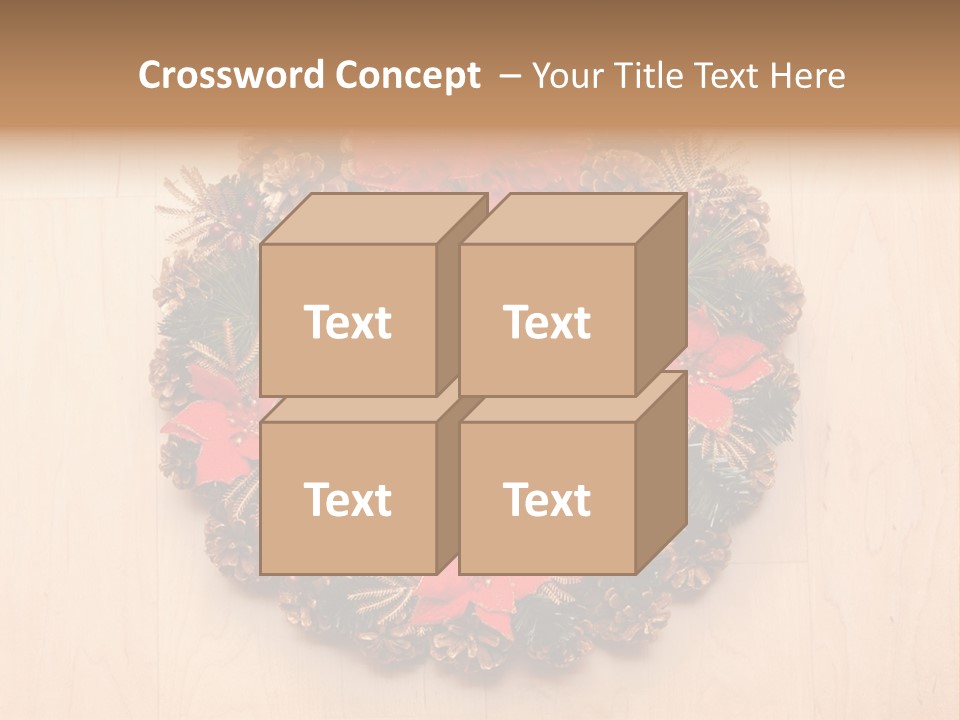 Gold Ball Wood PowerPoint Template