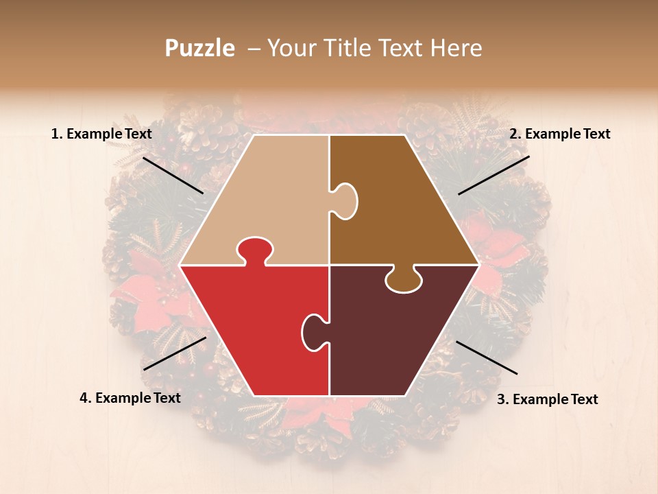 Gold Ball Wood PowerPoint Template