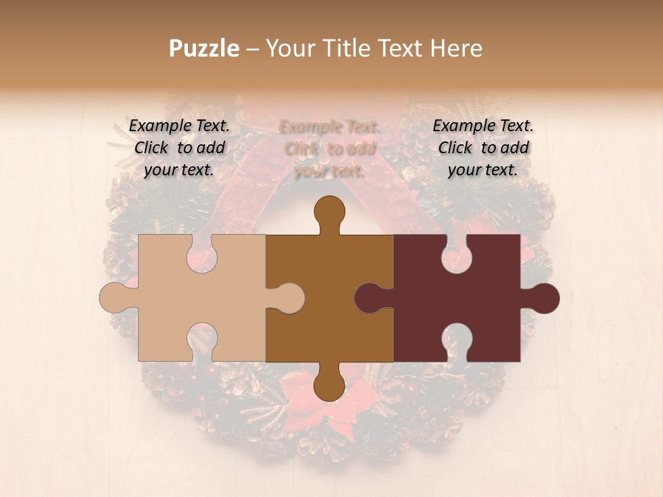 Gold Ball Wood PowerPoint Template