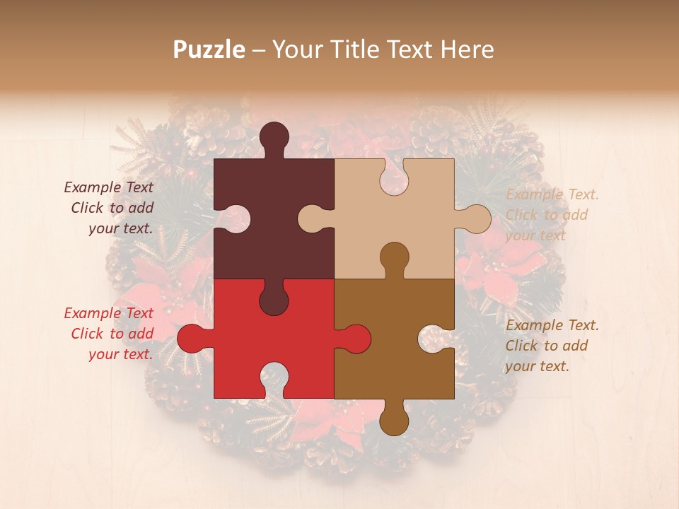 Gold Ball Wood PowerPoint Template