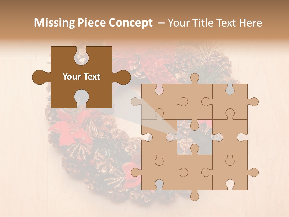 Gold Ball Wood PowerPoint Template