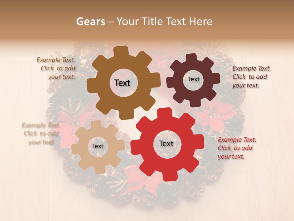 Gold Ball Wood PowerPoint Template