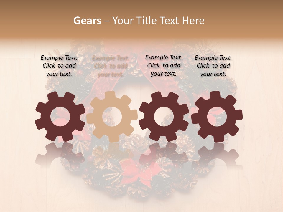 Gold Ball Wood PowerPoint Template