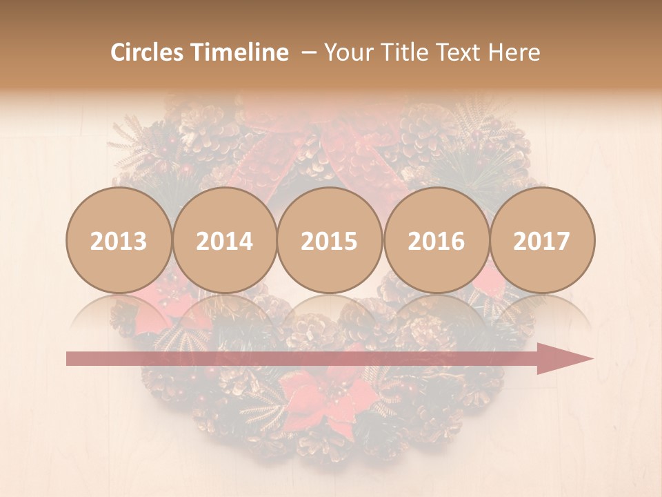 Gold Ball Wood PowerPoint Template