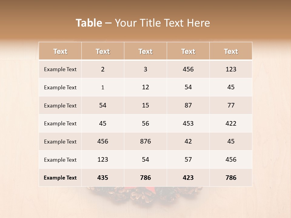 Gold Ball Wood PowerPoint Template