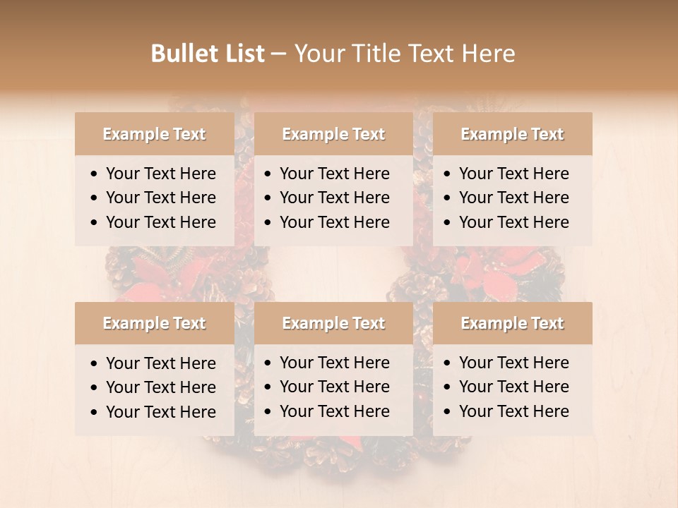 Gold Ball Wood PowerPoint Template