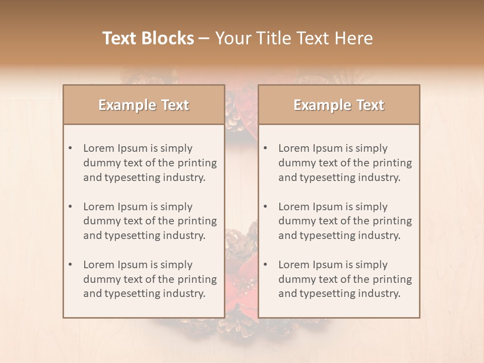 Gold Ball Wood PowerPoint Template