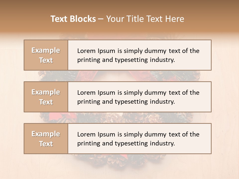 Gold Ball Wood PowerPoint Template