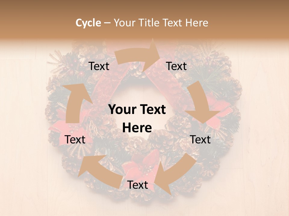 Gold Ball Wood PowerPoint Template