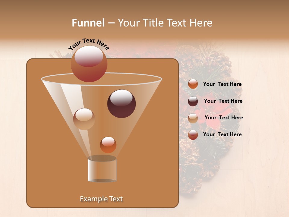 Gold Ball Wood PowerPoint Template