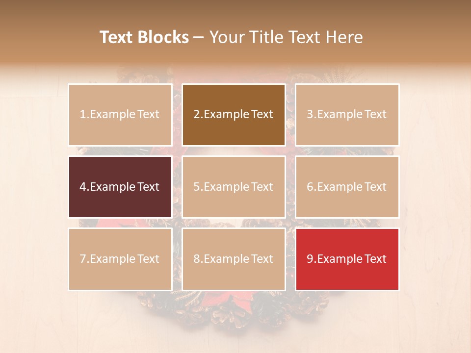 Gold Ball Wood PowerPoint Template