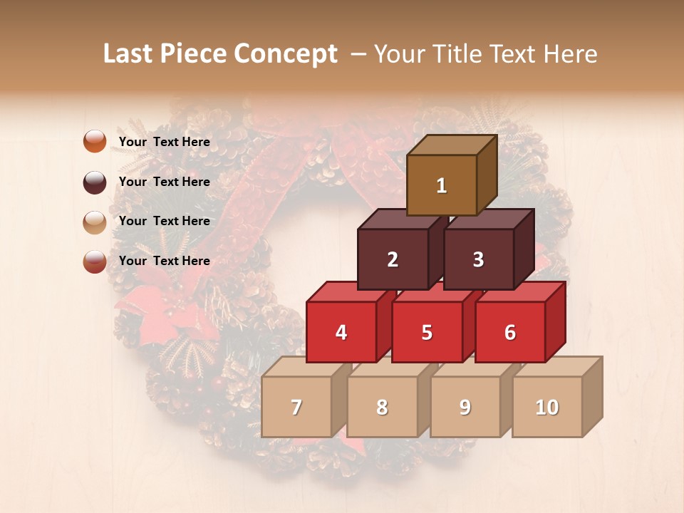 Gold Ball Wood PowerPoint Template