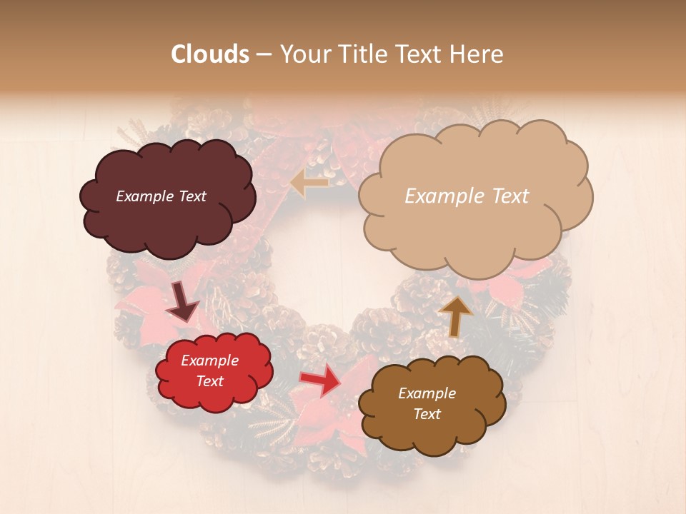 Gold Ball Wood PowerPoint Template