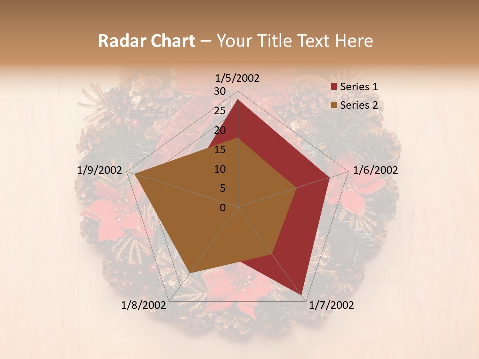 Gold Ball Wood PowerPoint Template