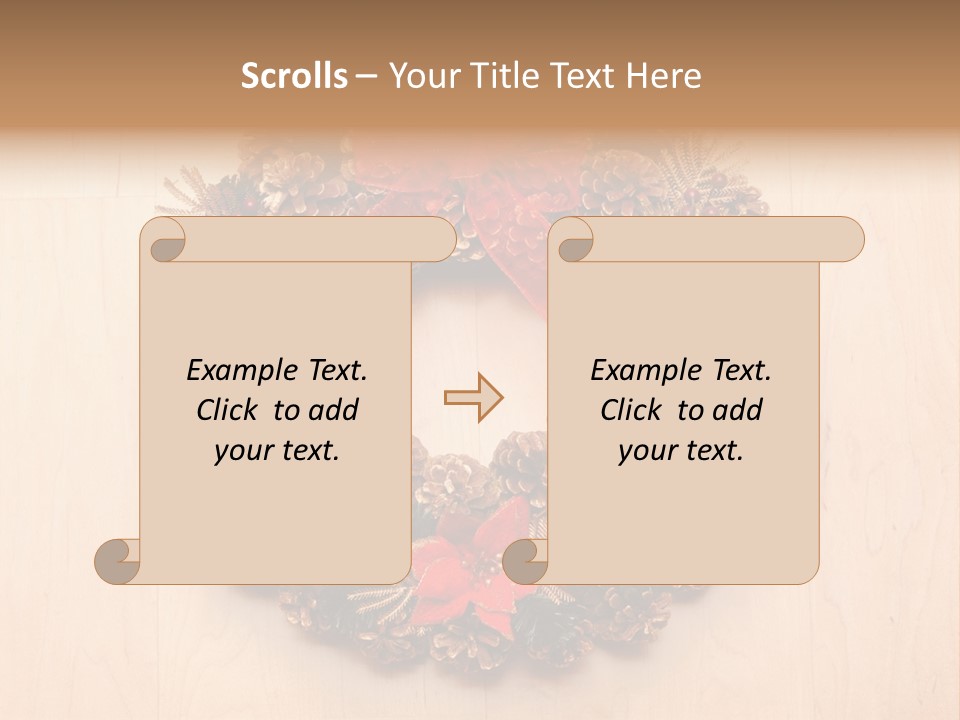 Gold Ball Wood PowerPoint Template