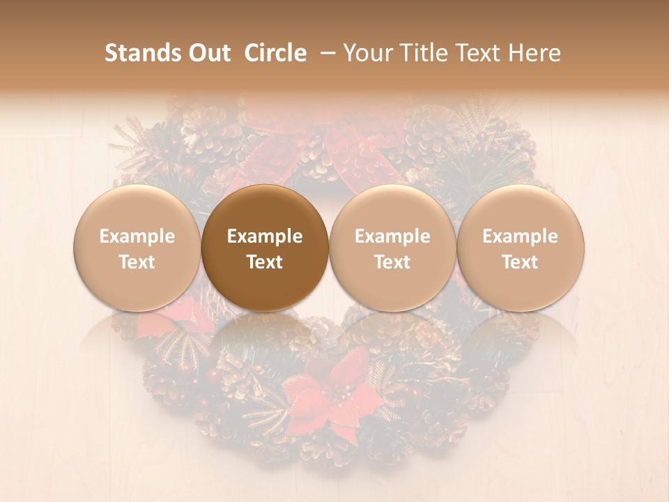 Gold Ball Wood PowerPoint Template