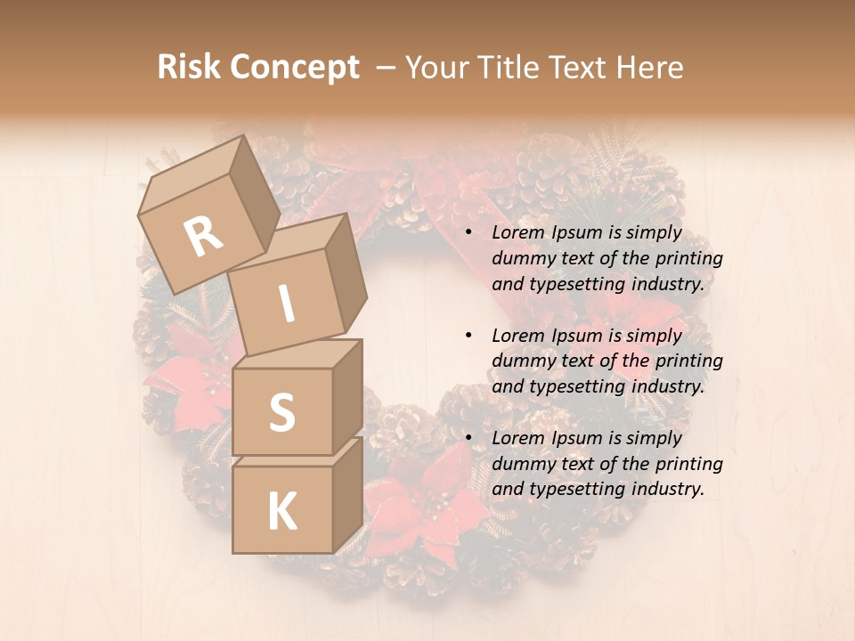 Gold Ball Wood PowerPoint Template