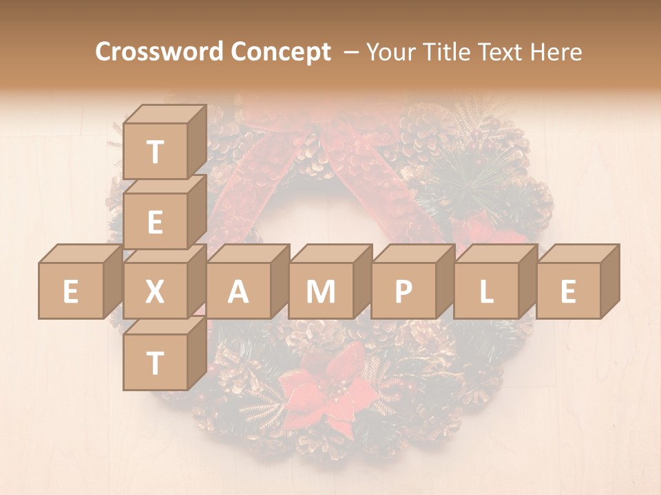 Gold Ball Wood PowerPoint Template