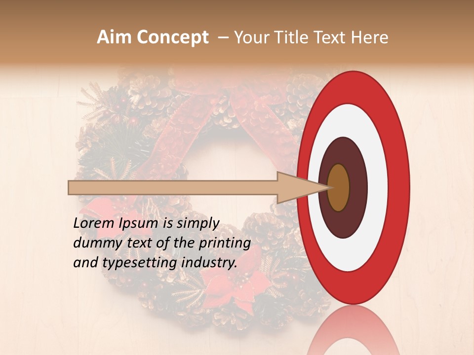 Gold Ball Wood PowerPoint Template