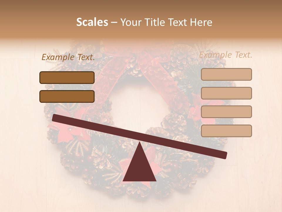 Gold Ball Wood PowerPoint Template