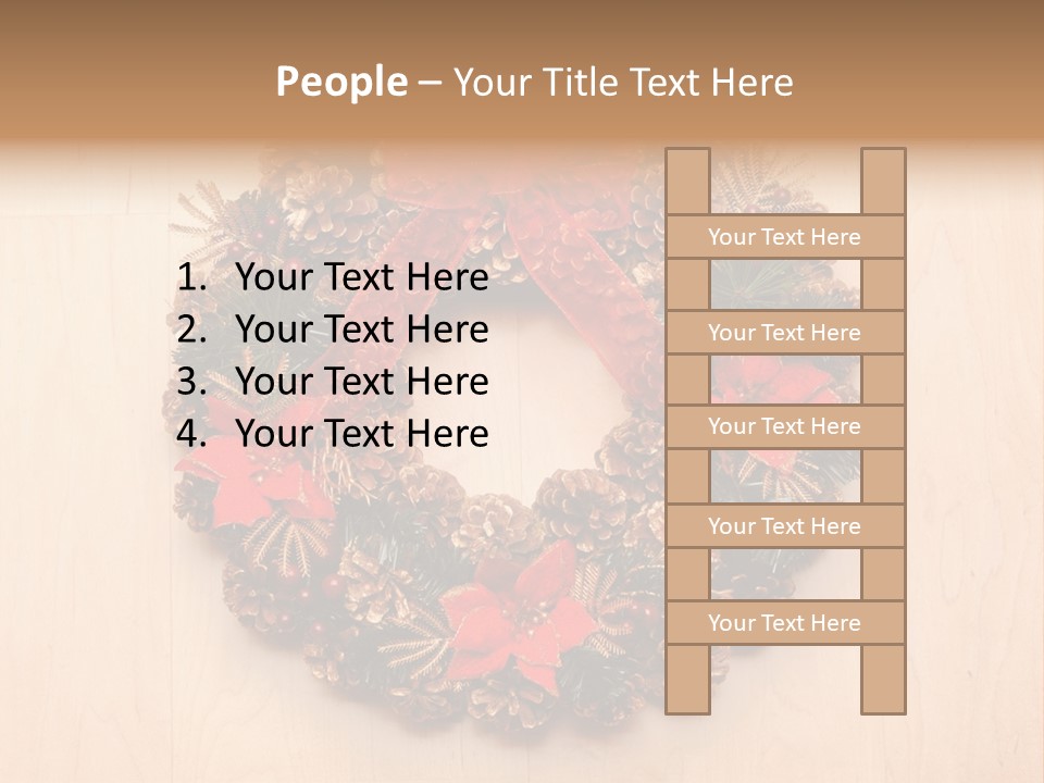 Gold Ball Wood PowerPoint Template