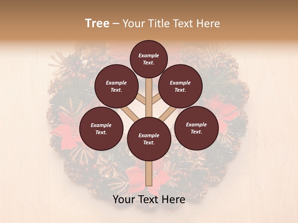 Gold Ball Wood PowerPoint Template