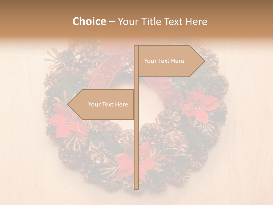 Gold Ball Wood PowerPoint Template