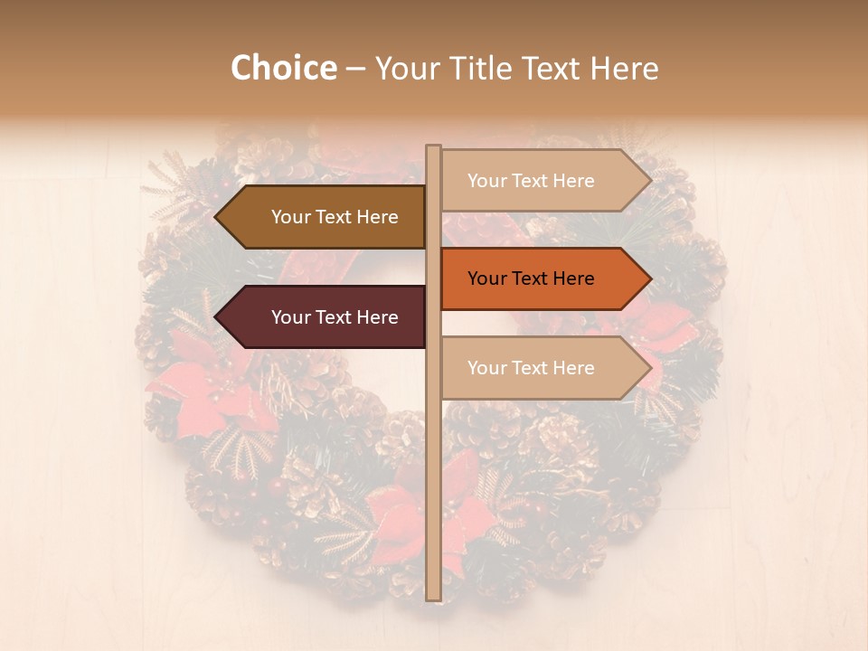 Gold Ball Wood PowerPoint Template