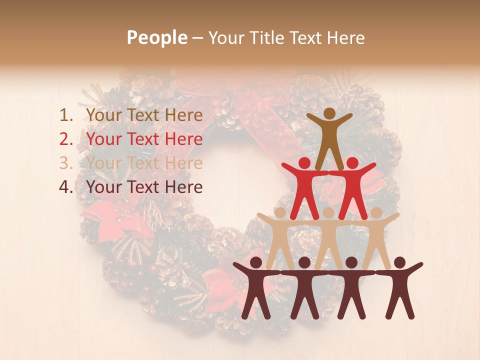 Gold Ball Wood PowerPoint Template