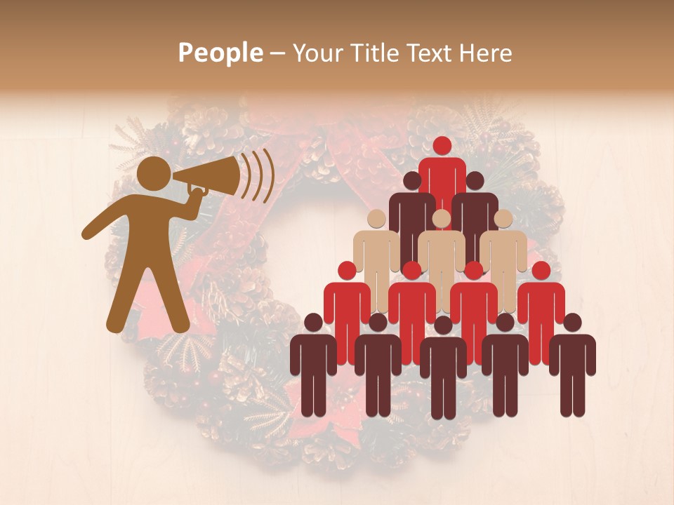 Gold Ball Wood PowerPoint Template