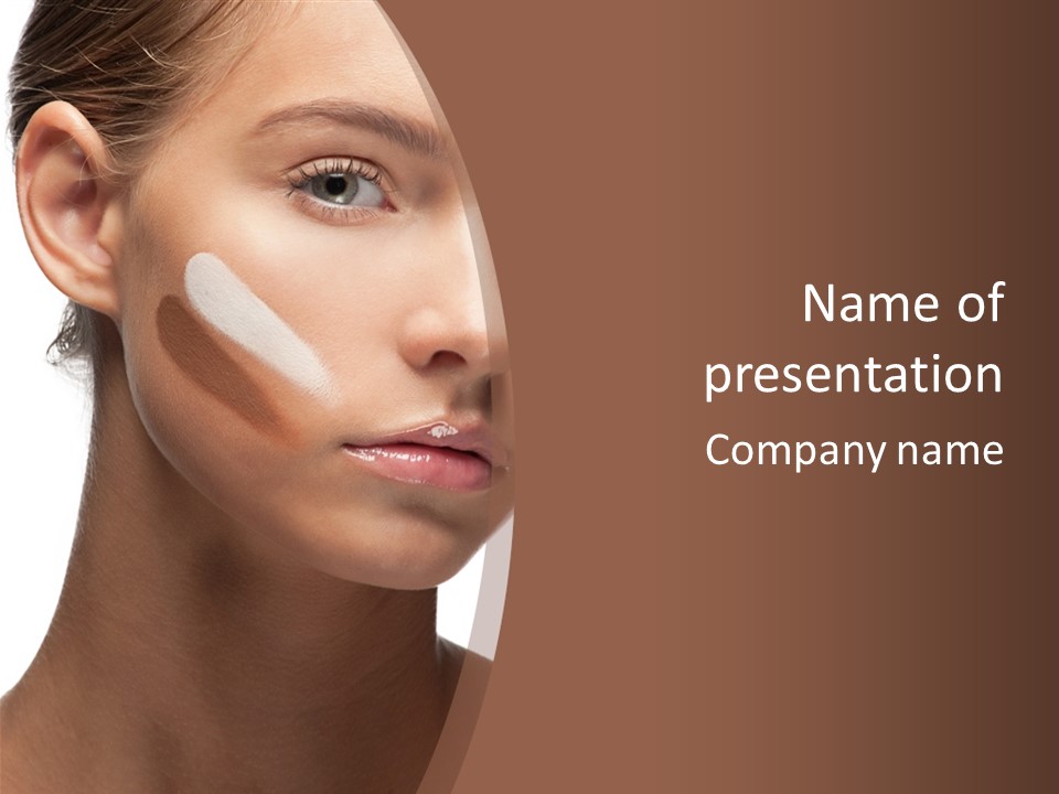 Beautiful White Female PowerPoint Template