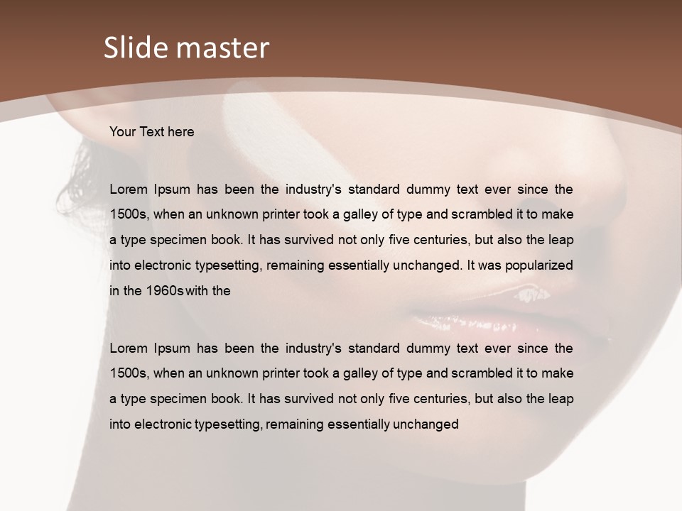 Beautiful White Female PowerPoint Template