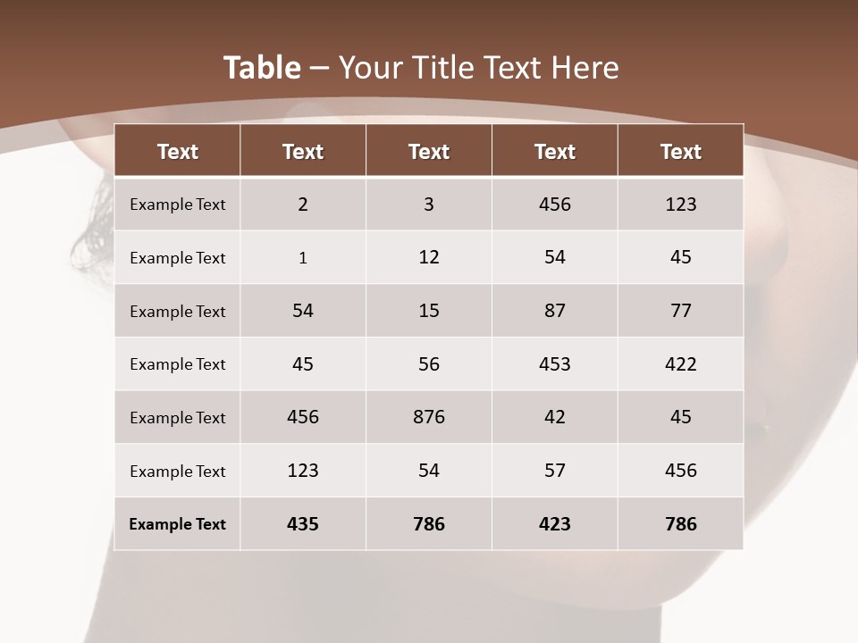 Beautiful White Female PowerPoint Template