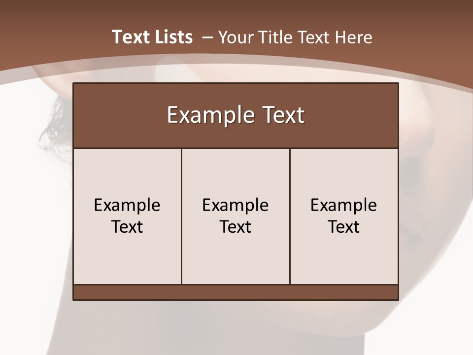 Beautiful White Female PowerPoint Template