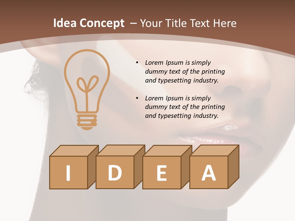 Beautiful White Female PowerPoint Template