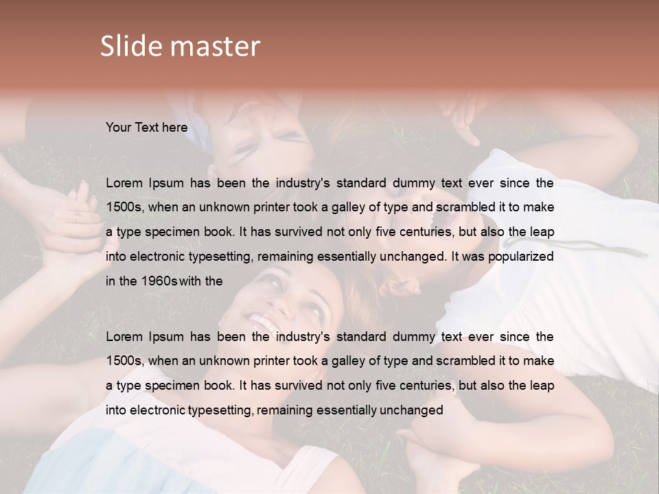 Green Friend Outside PowerPoint Template