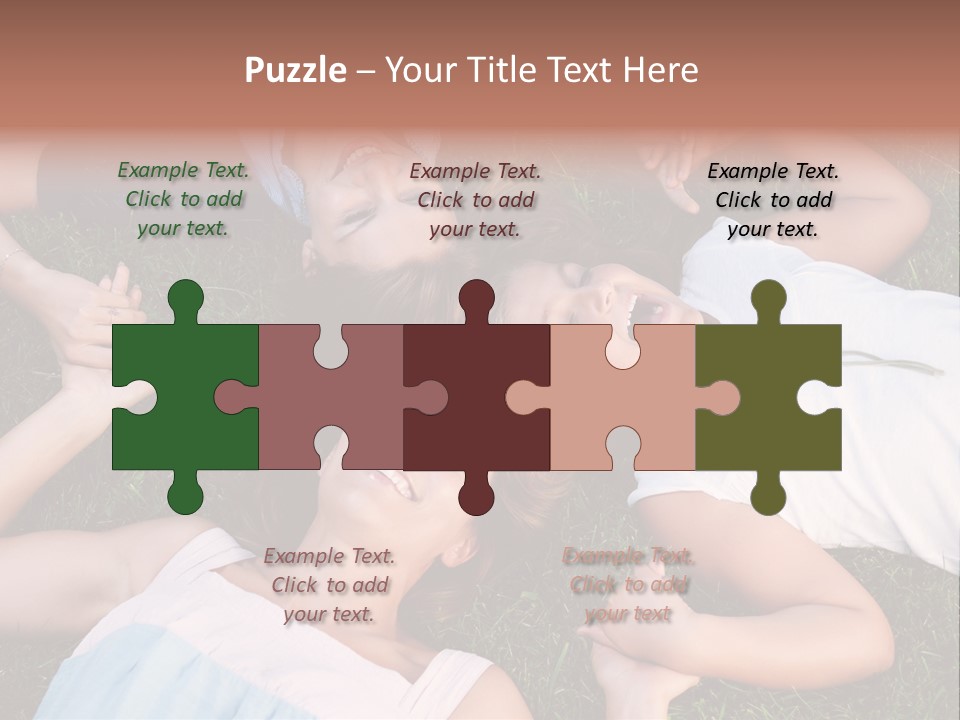 Green Friend Outside PowerPoint Template