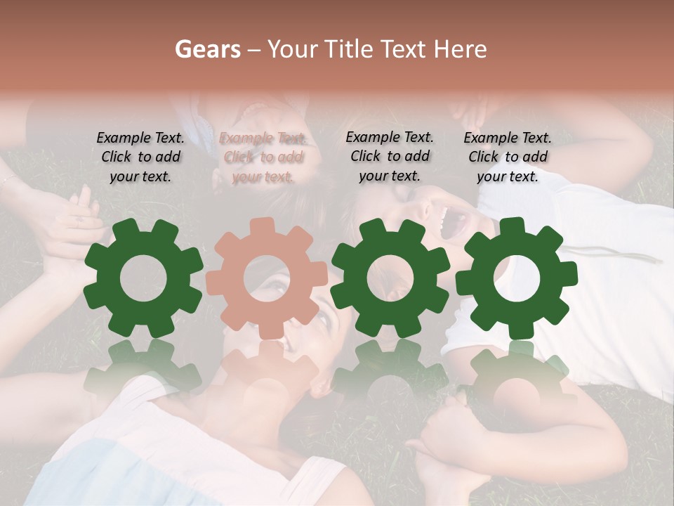 Green Friend Outside PowerPoint Template