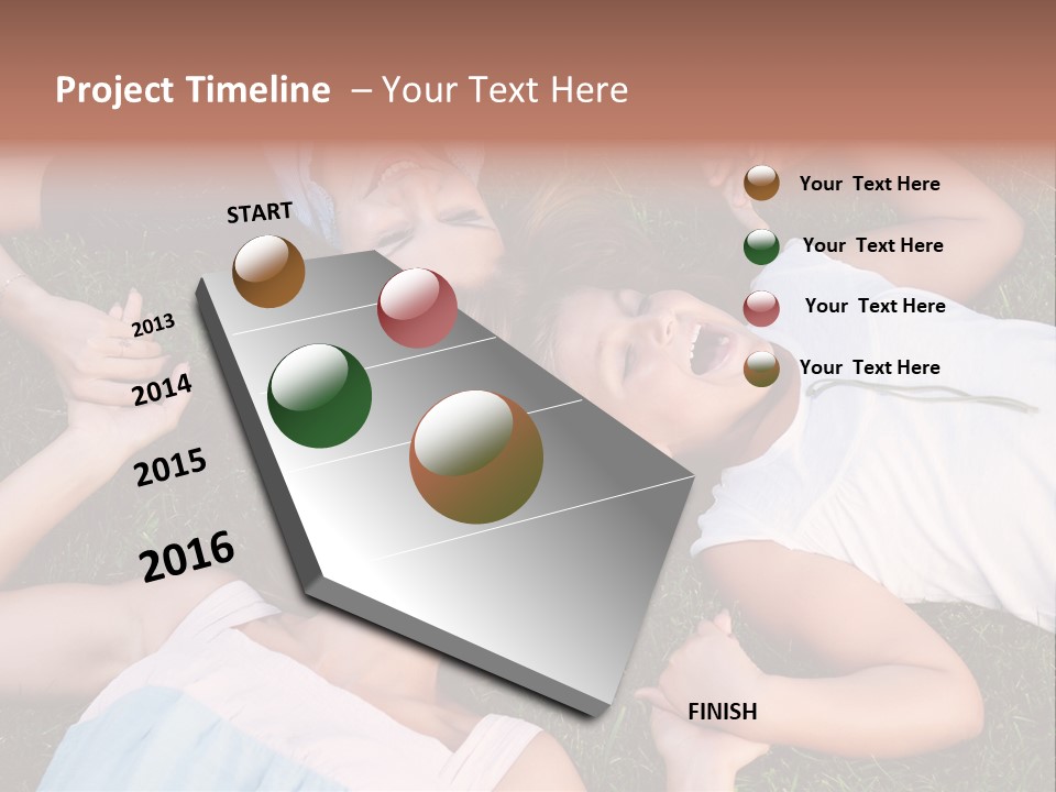 Green Friend Outside PowerPoint Template