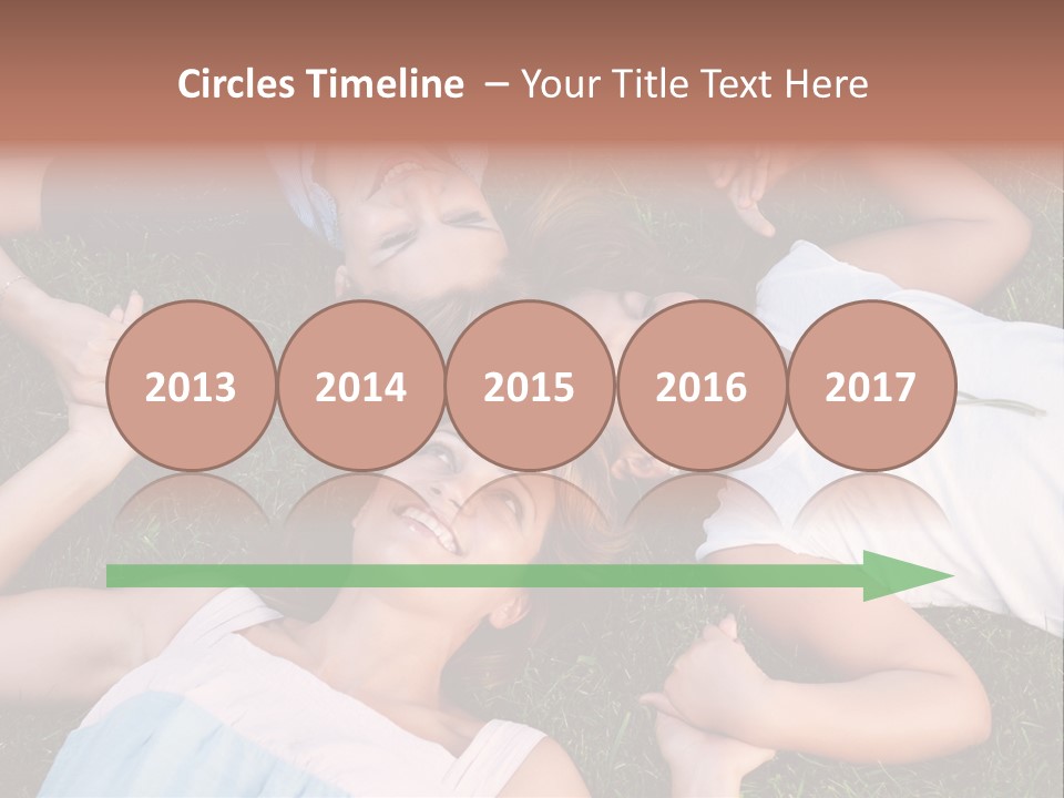 Green Friend Outside PowerPoint Template