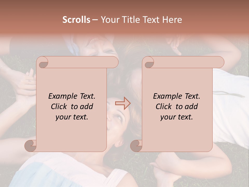 Green Friend Outside PowerPoint Template