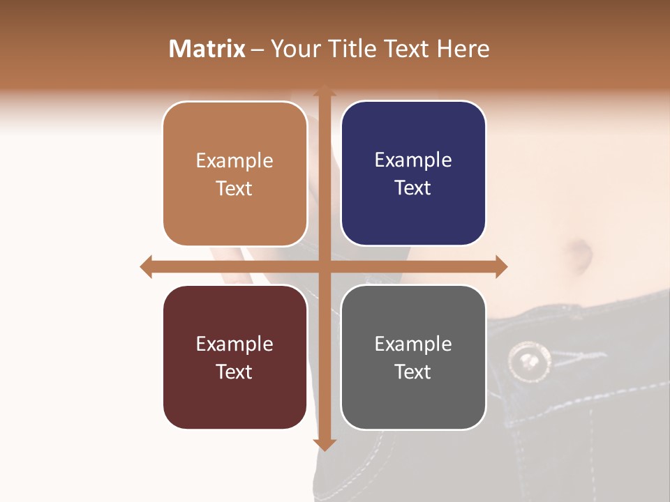 A Woman's Stomach Is Shown In A Pair Of Jeans PowerPoint Template