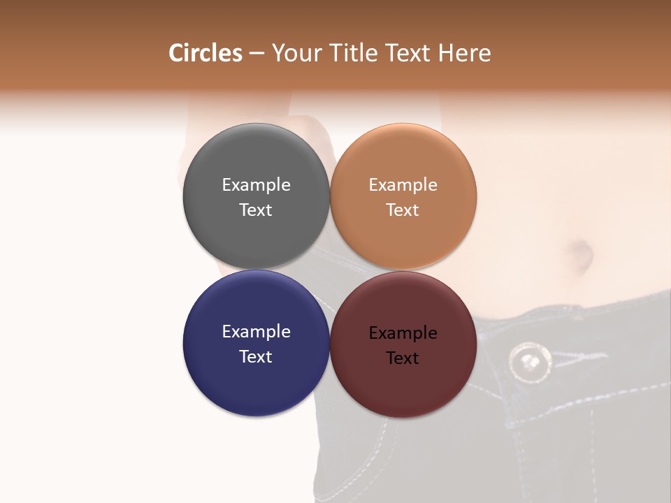 A Woman's Stomach Is Shown In A Pair Of Jeans PowerPoint Template